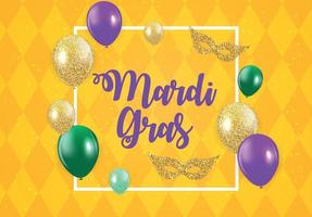 Mardi Gras Brochure Template.Celebration Greeting Card Backround. Vecor Illustration vector