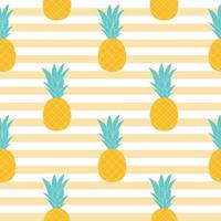 Pineapple Natural Seamless Pattern Background Vector Illustration