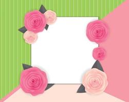 Greeting Card Blank Template Vector Illustration