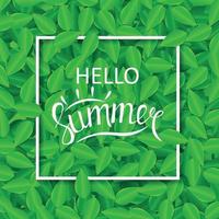 Hello Summer Natural Background Vector Illustration