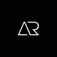Cool and modern logo initials AR design 1 vector