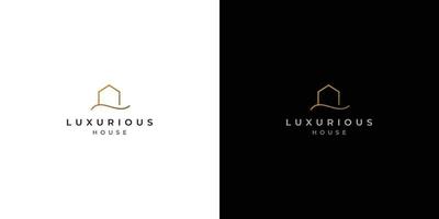 Luxury and elegant home logo design 1 vector