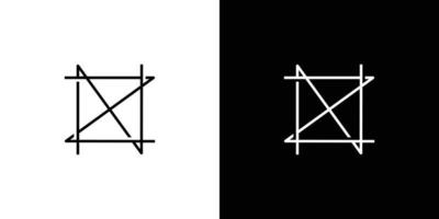 Unique and Modern NZ initials logo design vector