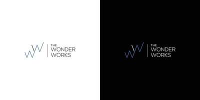 Simple and modern WW letter initials logo design vector