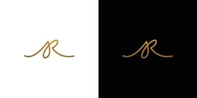 Modern and elegant AR  initials logo design vector