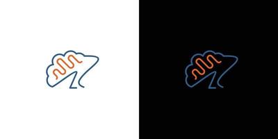 Modern and sophisticated frog logo design vector
