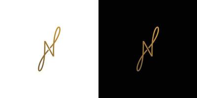 Unique and modern letter N initials infinity logo design vector