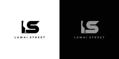 LS initials restaurant logo vector