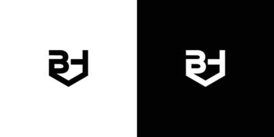 Modern and elegant BH letter initial logo design vector