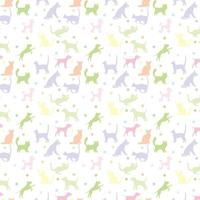 themes with a background of colored cats and dogs vector