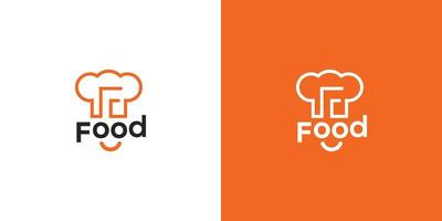 Cool and modern food logo design vector