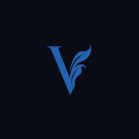 Natural and unique V initials logo design vector