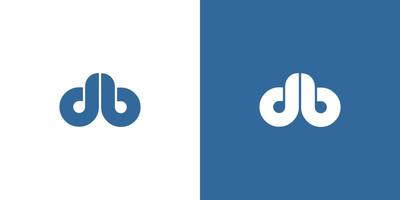 el logotipo de las iniciales de la letra db es simple y moderno vector