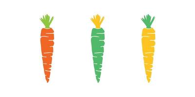 diseño simple y atractivo del ejemplo de la zanahoria colorida vector