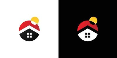 Unique and modern house logo illustration design vector