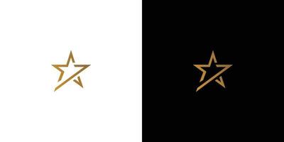 diseño de logotipo de siete estrellas moderno y lujoso vector