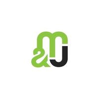 A modern and sophisticated initials M and J logo design 1 vector