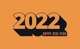 Happy New Year 2022 Camel Wishing Celebration Script Text Lettering 3D Celebrate Festival Premium Modern Minimal Alphabet Numeric Letters Editable Vector File