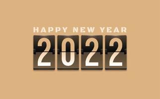 Happy New Year 2022 Digital Wishing Celebration Script Text Lettering Celebrate Festival Premium Modern Minimal Alphabet Numeric Letters Editable Vector File