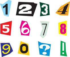 Anonymous numbers ripped numbers vector