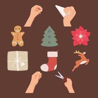 grandes iconos de navidad vector