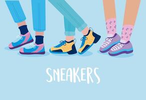 shoes and sneakers vector