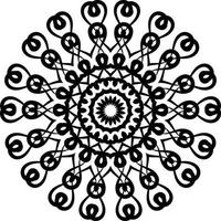 Mandalas para colorear páginas de libros, adornos redondos decorativos en forma de flor, vector oriental, patrones de terapia antiestrés, elementos de diseño de tejido, vector de logotipos de yoga