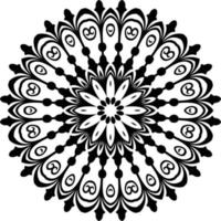 Mandalas para colorear páginas de libros, adornos redondos decorativos en forma de flor, vector oriental, patrones de terapia antiestrés, elementos de diseño de tejido, vector de logotipos de yoga