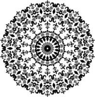 Mandalas para colorear páginas de libros, adornos redondos decorativos en forma de flor, vector oriental, patrones de terapia antiestrés, elementos de diseño de tejido, vector de logotipos de yoga