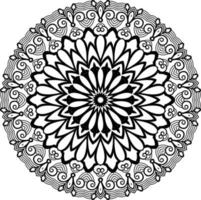 Mandalas para colorear páginas de libros, adornos redondos decorativos en forma de flor, vector oriental, patrones de terapia antiestrés, elementos de diseño de tejido, vector de logotipos de yoga