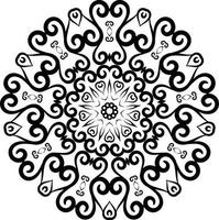 Mandalas para colorear páginas de libros, adornos redondos decorativos en forma de flor, vector oriental, patrones de terapia antiestrés, elementos de diseño de tejido, vector de logotipos de yoga