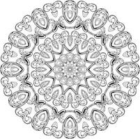 Mandalas para colorear páginas de libros, adornos redondos decorativos en forma de flor, vector oriental, patrones de terapia antiestrés, elementos de diseño de tejido, vector de logotipos de yoga