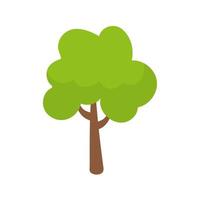 Vector green tree element. fertile forest for decoration