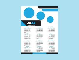 Plantilla de diseño de calendario 2022 vector