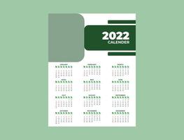 2022 Calendar Design Template vector