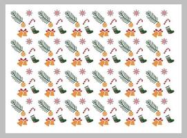 christmas background pattern with colorful christmas tree for poster and banner vector