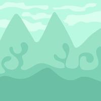 paisaje de dibujos animados para el diseño del juego, fondo de la naturaleza vector