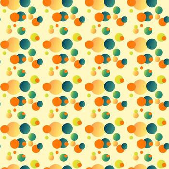 Colorful seamless pattern with circles. Fabric print. Cute abstract background. vector