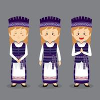 Lithuanians Character with Various Expression vector