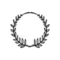 hand drawn doodle Laurel Wreaths icon illustration vector isolated background