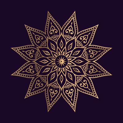 gold and blue color luxury ornamental mandala background design for print, poster, cover, brochure, flyer