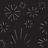 doodle fireworks burst icon hand drawing vector