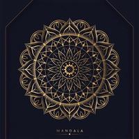 gold and blue color luxury ornamental mandala background design for print, poster, cover, brochure, flyer vector