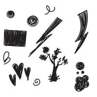 hand drawn doodle element illustration vector isolated