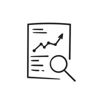 hand drawn assessment result. concept of bill, invoice or description research and internal feedback. doodle vector