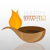ilustración vectorial sobre el tema de la celebración tradicional del feliz diwali