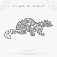 mandala animal. elementos decorativos vintage. patrón oriental, ilustración vectorial. vector