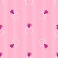 Diamond engagement ring pattern vector seamless repeat for any use