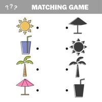 Find the correct shadow, education game for children. Colorful vector set