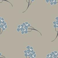patrón sin costuras, fondo con flores como sakura japonesa en colores suaves vector